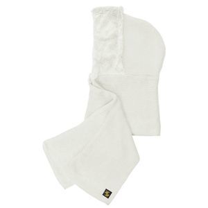 Faux Fur Winter Knit Hood Scarf Cowl